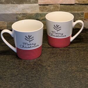 SLEIGH BELL BISTRO | Set of 2 | Large “Merry Christmas” Mugs